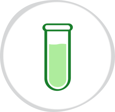 Test tube containing a liquid icon